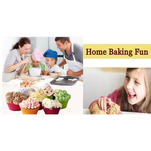 

new sile mold heart cupcake 6pcs cake mold muffin baking nonstick and heat resistant reusable sile cake molds mu qylxrk