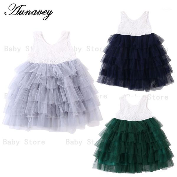 

girl's dresses 2021 summer baby girl flower lace dress princess ball gown wedding birthday party sleeveless dresses1, Red;yellow