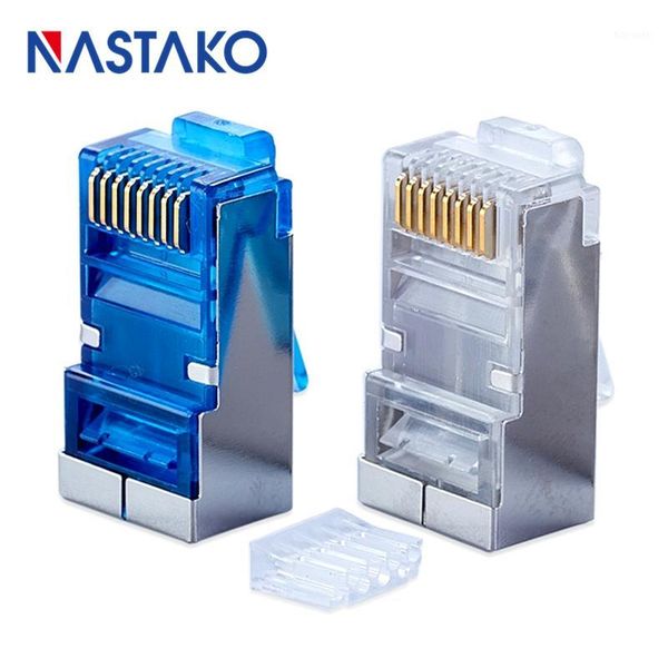 

rj45 connector cat6 connector 8p8c cat5e cat6 metal shielded terminals jack rj45 network cable modular plugs with wires guider1