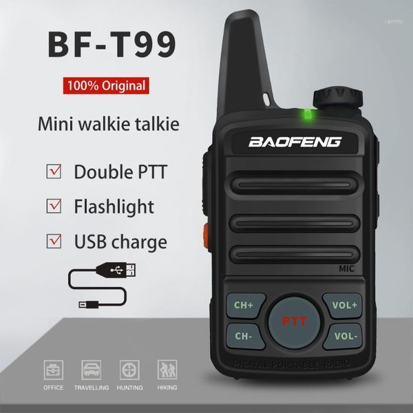 

upgraded baofeng bf-t1 mini two way radio bf-t99 walkie talkie uhf kids portable ham radio usb charging handheld fm transceiver1