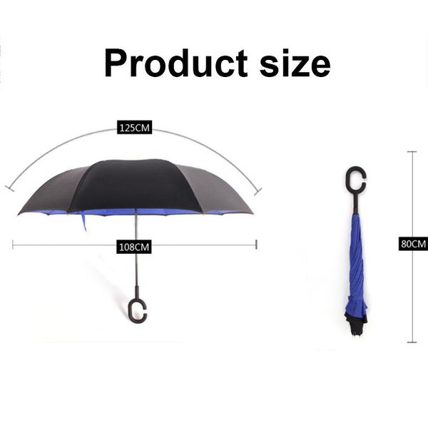 

reverse umbrella folding double layer inverted windproof flower pattern c handle waterproof car umbrellas for women rain gear bbybjn