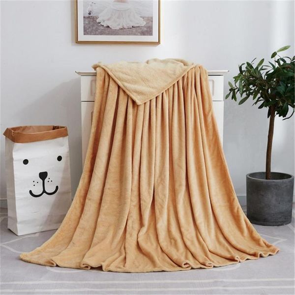 

spring/summer blanket solid color coral fleece blanket bedding super soft flannel sheets throw sofa towel bedspread 50x70cm fd