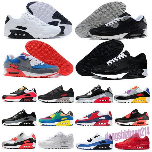 

2021 new men sneakers shoes classic 90 men and woman athletic shoes outdoor trainer cushion surface breathable sports shoes 36-45 d21