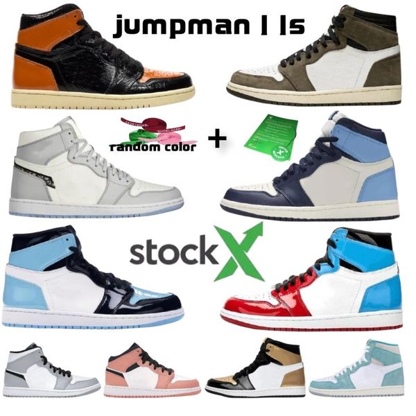 

jumpan1 1s men basketball shoes north carolina travis scotts sports multicolor emerald unc shadow grey green sail chameleon bule sneakers
