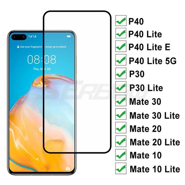 

9d full cover tempered glass for huawei p30 p40 lite e screen protector for huawei mate 10 20 30 lite glass protective wmtkwz infant2005