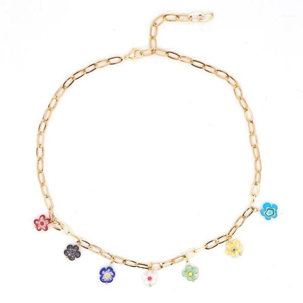 

chokers go2boho stainless steel pendant necklace charm necklaces for women popcorn beads boho jewelry handmade adjustable choker mujer1, Golden;silver