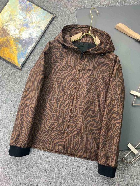 

2022ssmen's brand designer stylish capless jacket waterproof windproof brown optional. long-sleeved streetwear outdoor women can also w, Black;brown