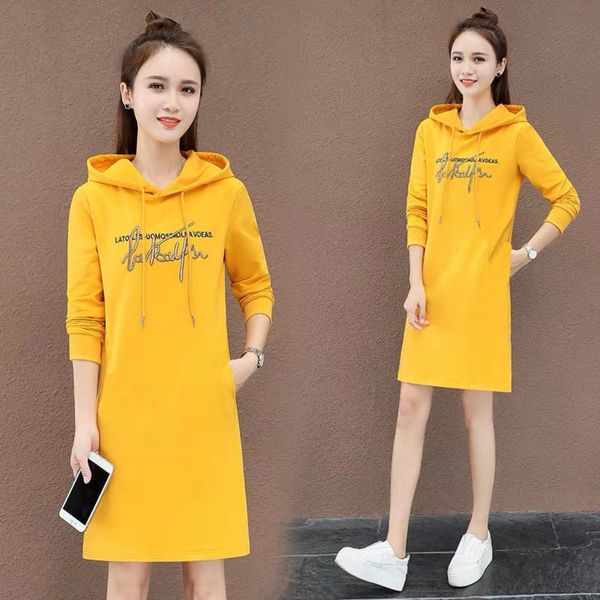 

plush fall winter 2020 long sleeve women's embroidered mid length sanitary with dress bath dress large base skirt wzb8o, Gray