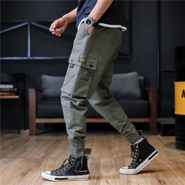 

m-7xl men's casual overalls classic outdoor hiking trekking army fan tactical sports pants uniform multi-pocket trouser, Black