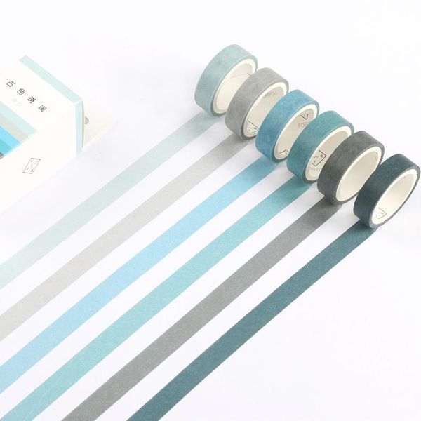 

tianzi 6 шт. установить милый сплошной цвет бумаги бумажный набор декоративные дневник наклейки записки бумаги ленты канцелярские товары иск