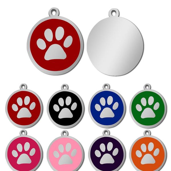 

wholesale dog id tags paw for cat dog personalized pet puppy cat tag custom collar necklace pendant accessories sqczbt