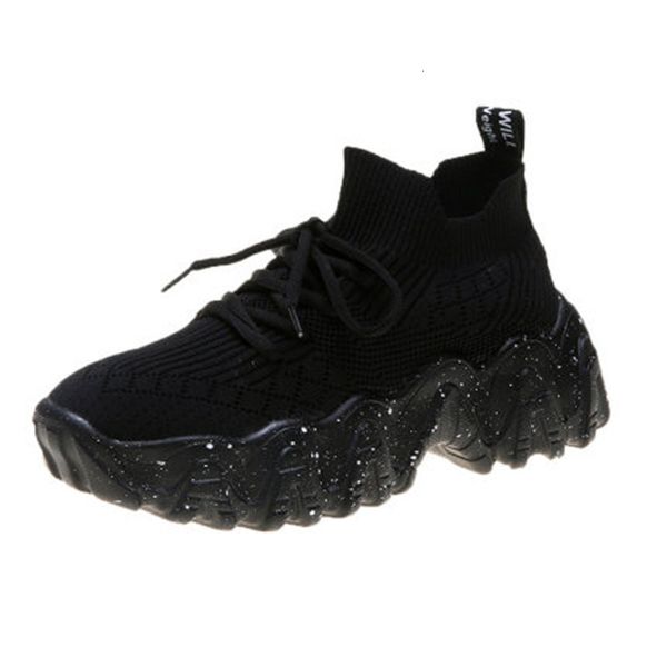 

2021 new more female fashion chunky ladies lace up black white coach breathable casual mesh shoes v8pb