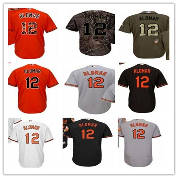 

custom baltimore oriole leave name number 12 roberto alomar baseball jersey men women youth jerseys, Blue;black