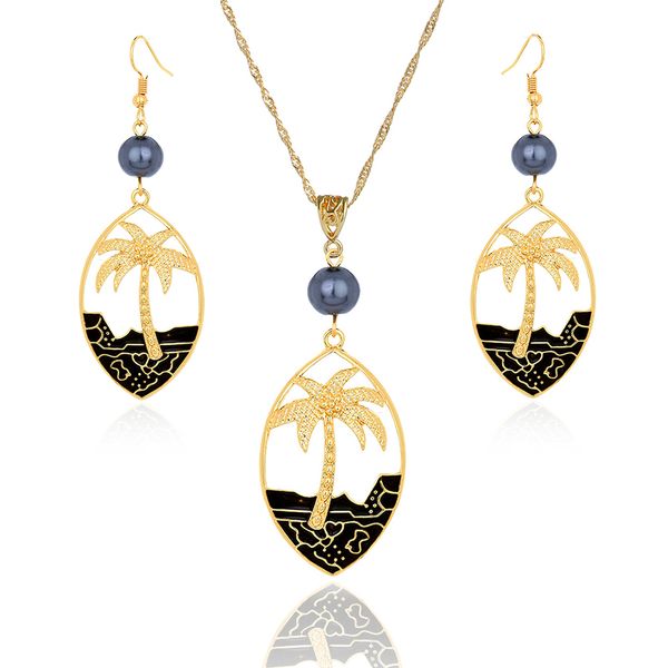 

jewelry set of guam jewelry sets zinc alloy earrings dangling tree drop accessories boat hawaiian jewelry sets for women gifts, Silver