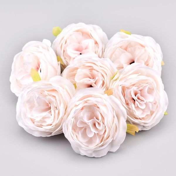 

3.5 inches large artificial peony rose silk flower heads for wedding decoration diy wreath scrapbooking craft fake bbygql