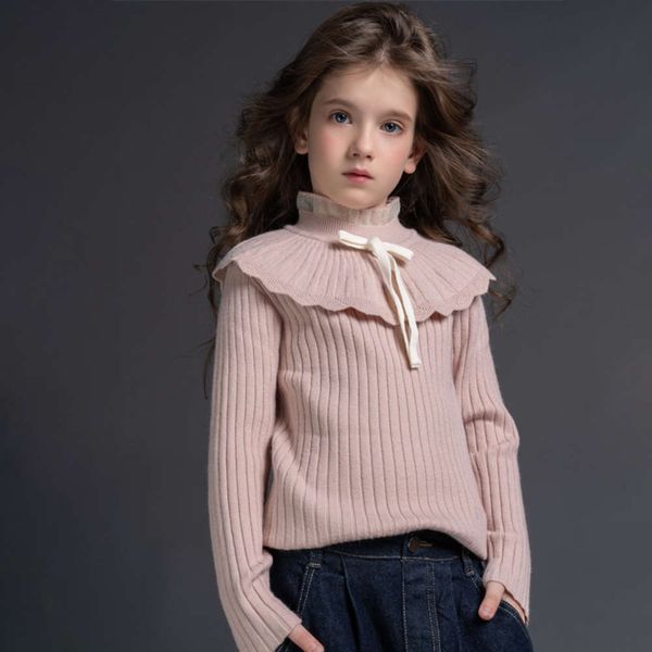 

children's half turtleneck sweater autumn winter 2020 new court sle with shawl and two girls' sweaters, Blue