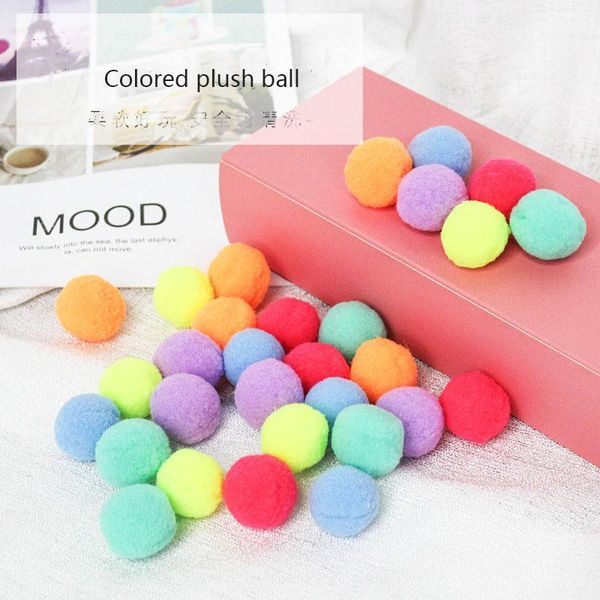 

cat toys 30 pcs toy silent plush ball colorful macaron multicolor puzzle game playable suitable for all cats pet1