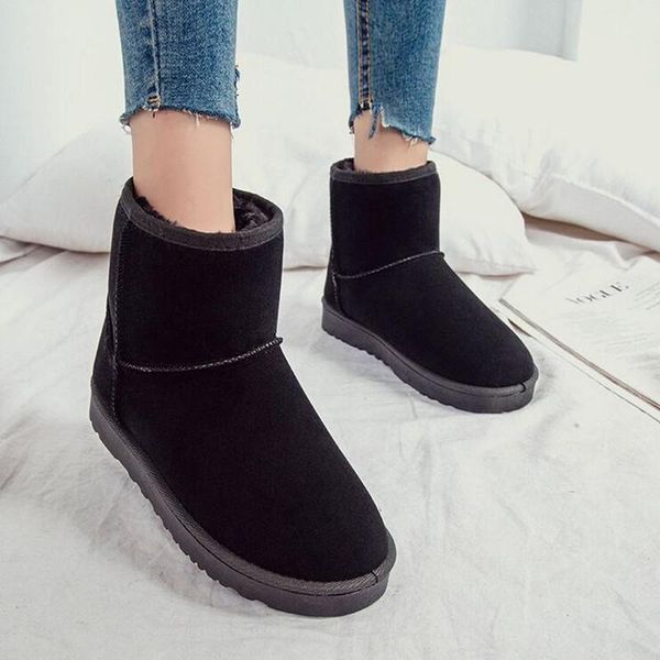 

new australian women tall snow boots waterproof winter leather long boots brand winter warm outdoor shoes woman 2020 w03, Black