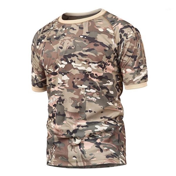 

outdoor t-shirts summer tactical camouflage t shirt men quick dry short sleeves solid army combat t-shirt casual breathable o neck shirts1, Gray;blue