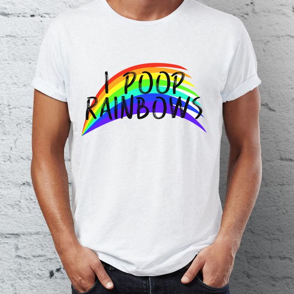 

men's t shirt i poop rainbow funny artsy tee sport hooded sweatshirt hoodie