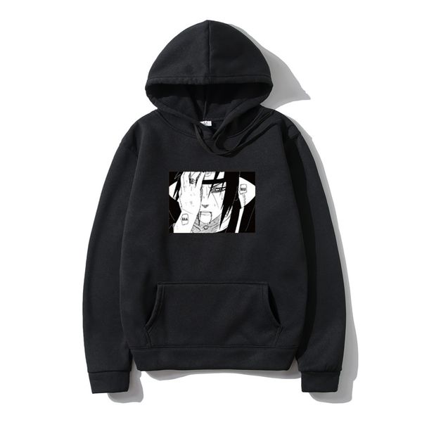 

hoodies naruto harajuku japanese anime printed men's hoodie male streetwear autumn winterfashion casual sweatshirt coatx1014, Black