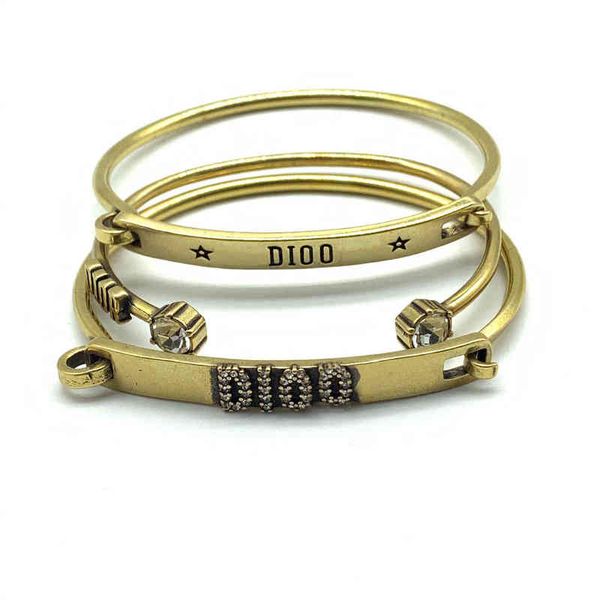 

brass three piece bracelet for women, Black