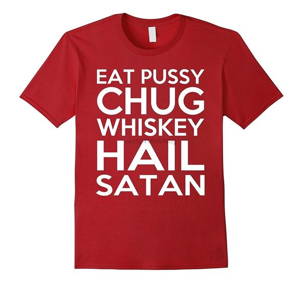 

eat chug whiskey hail satan funny men's t-shirt sport hooded sweatshirt hoodie