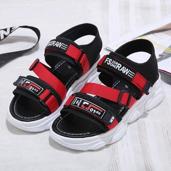 

summer fashion women's wedge high heel sandals fashion female chunky sports sandals comfortable platform open toed beach shoes1, Black