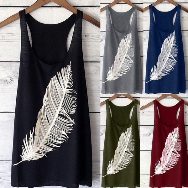 

2021 womens new loose plus size s 5xl solid color with feathers prints dress leisure street relaxed vest base shirts, Black;gray