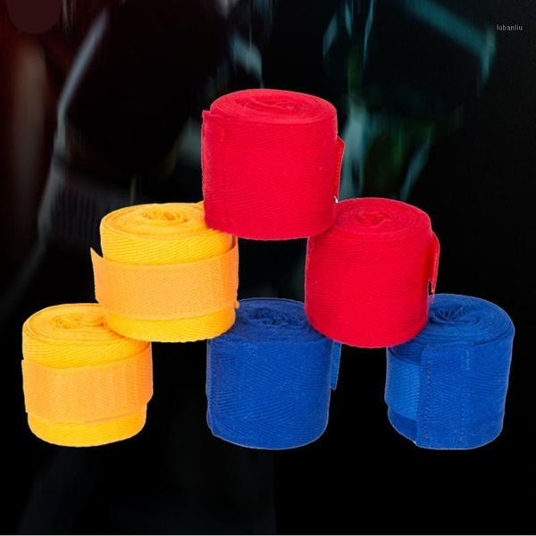 

wrist support 1 pair 2.5m cotton hand wraps bandage handguard wraping belt sticking pad design protecting nylon strap for karate sanda bo1, Black;red