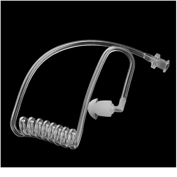 

transparent coil acoustic air tube earplug replacement for radio earpiece headset transpar bbysvp
