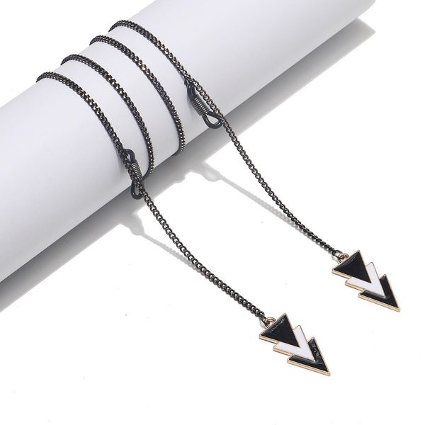 

vintage black glasses cord halter fashion simple 2020 chic geometric triangle pendant chain sunglasses with eyeglasses chain h jlllyl