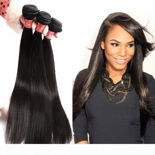 

bella hair factory wholesale brazilian hair 8a silky straight indian hair bundles malaysian peruvian virgin hair 8-34inch ing, Black