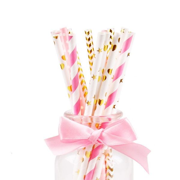 

pineapple star stripe mixing straws festive 25pcs/lot supplies wedding birthday party disposable degradable colorful pap