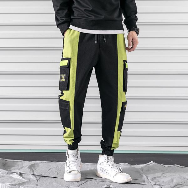 

mens streetwear casual joggers patchwork loose hip hop sweatpants harem pants men harajuku trousers dropshipping