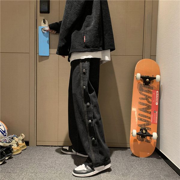 

new autumn 2021 winter high street wind breasted for man and woman loose brem pants wide 1 9gqv, Blue