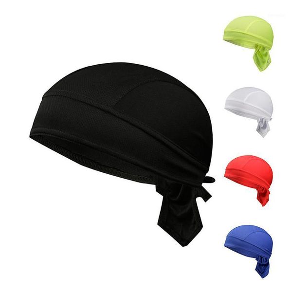 

summer men's cycling-cap bandanas anti sweat uv running hat sport headwear outdoor breathable quick dry bike pirate cap1, Black
