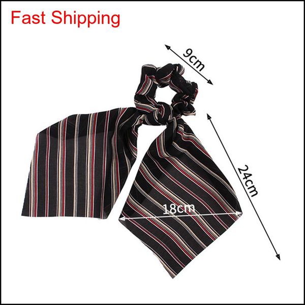 

fashion summer ponytail scarf elastic hair rope for women hair bow ties scrunchies hair bands flower print ribb qyluid bde_luck, Slivery;white