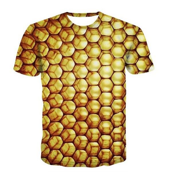 

2020 популярной мода лето стиль рубашки honeycomb мужчина с коротким рукавом тройник 3d printed футболка мужчины женщина пары рубашка k16, White;black