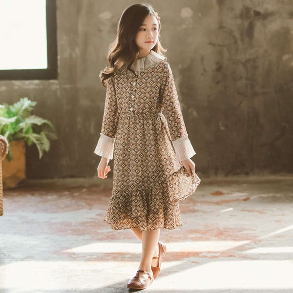 

korean girls' printed chiffon pleated skirt mh stitching irregular hem drs 6510 o2aufim7, Red;yellow