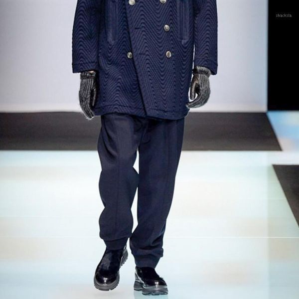 

men's woolen cloth casual pants loose winter new products show youth trousers footwear trousers feet woolen pants1, Black