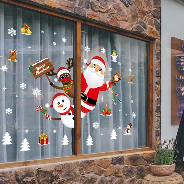 

xmas diy wall merry decoration for home window sticker 2020 christmas ornaments new year 2021 decor navidad