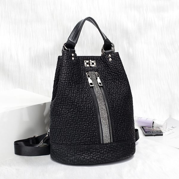 

new women fashion sequins handbag school bag lock anti-theft backpack;s leather shoulder bag casual outdoor travel packs