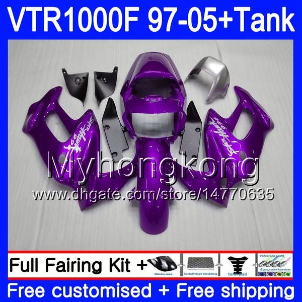 +Tank für HONDA SuperHawk VTR 1000 F 1000F VTR1000 F Karosserien 56HM.161 VTR1000F 97 02 03 04 05 Metall lila 1997 2002 2003 2004 2005 Verkleidungen