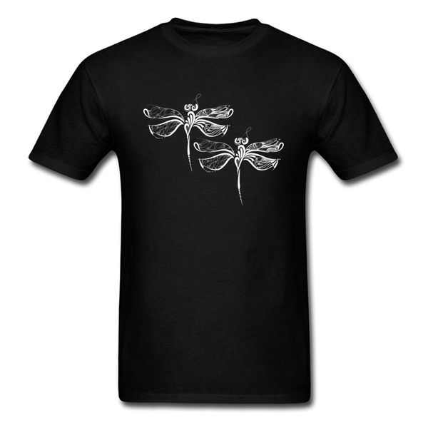 

art design dragonflies on men's black t shirt quality simple casual summer birthday gift t shirt sport hooded sweatshirt hoodie