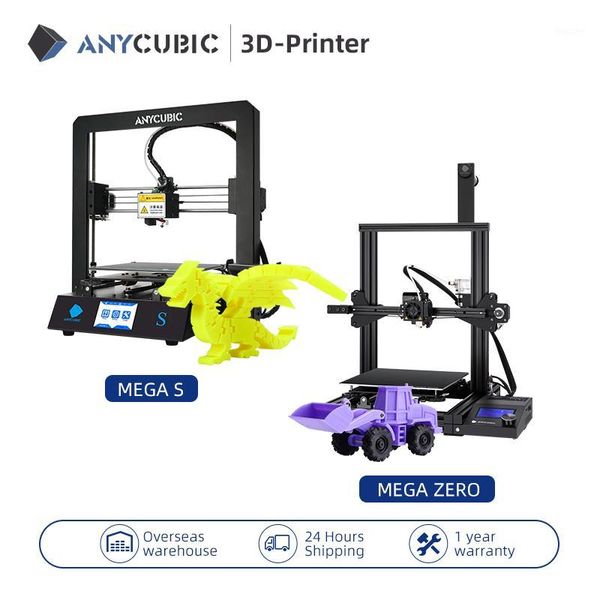

anycubic 3d printer mega-s mega-zero mega x fdm 3d print full metal frame touch screen high precision drucker impresora1
