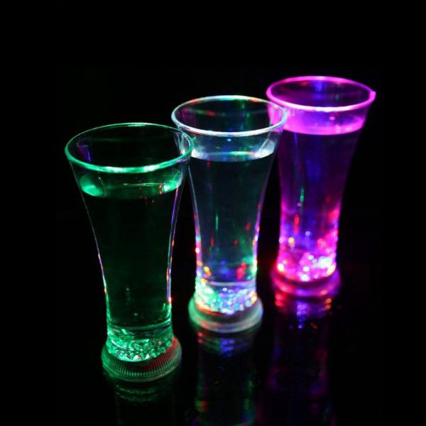 

funny drinkware rainbow color cup flashing led cups water mug cool drink beer wine glasses bar party decoration dda170