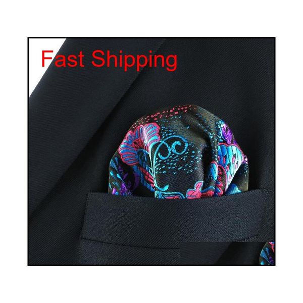 

dh13 multicolor abstract mens pocket square silk fashion wedding handkerchief classi qylhug bde_home, Blue;white