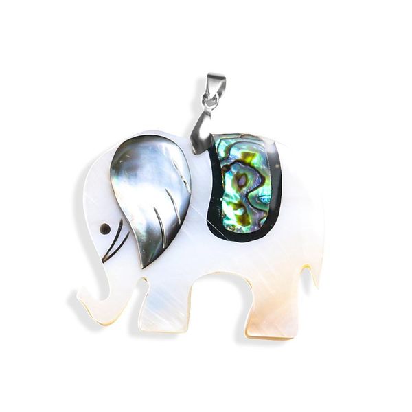 

natural abalone shell elephant pendant mother of pearl shell charms pendant necklace diy jewelry making findings accessories h jllxaq