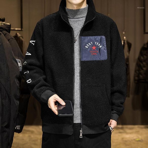 

men's winter wear winter padded stand collar casual parkas men's plus size warm jacket1, Black